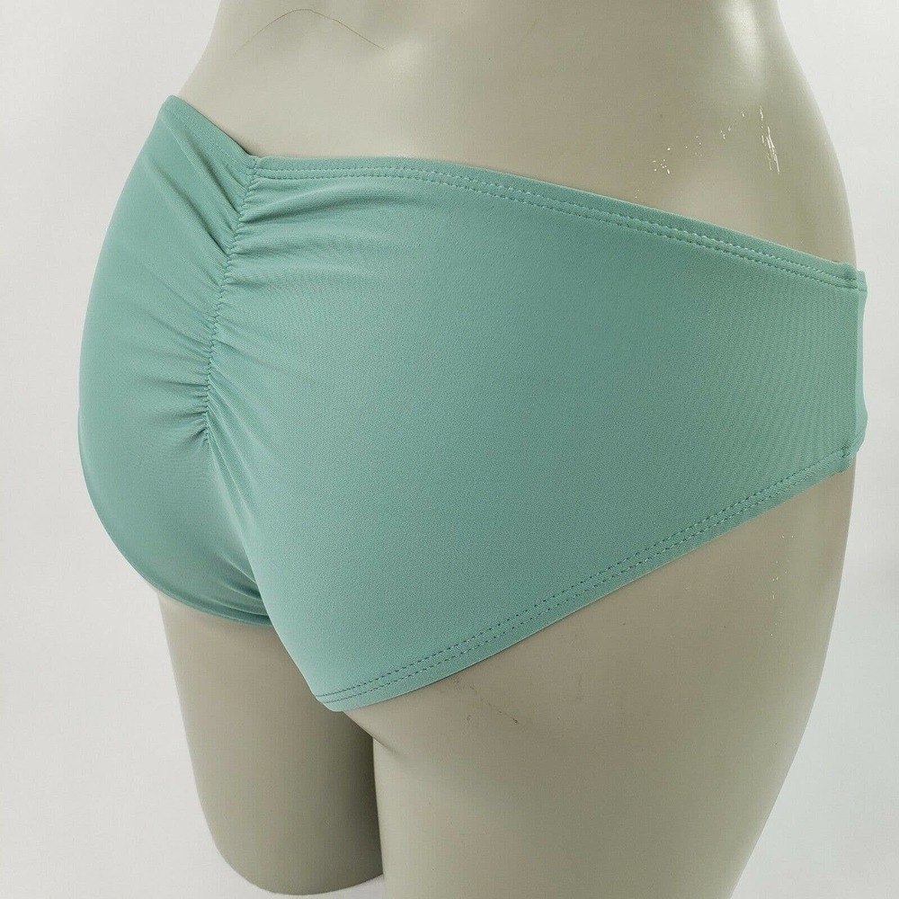 Cheeky Bikini Swim Bottom Sage Jrs 3/5 Wmns 0/2 Xhilaration Cinched Back Ruched